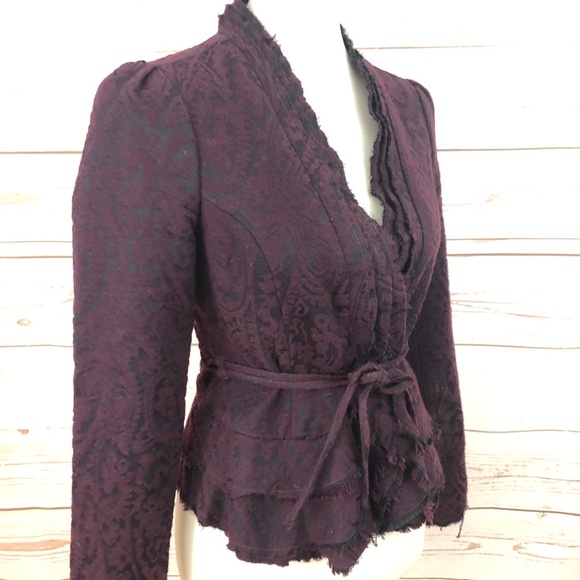 Nordstrom Lux Baroque Peplum Wrap Blazer - Picture 3 of 14